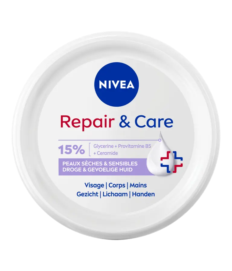 NIVEA Crème Corps & Visage Repair & Care Peaux Sensibles 400ml