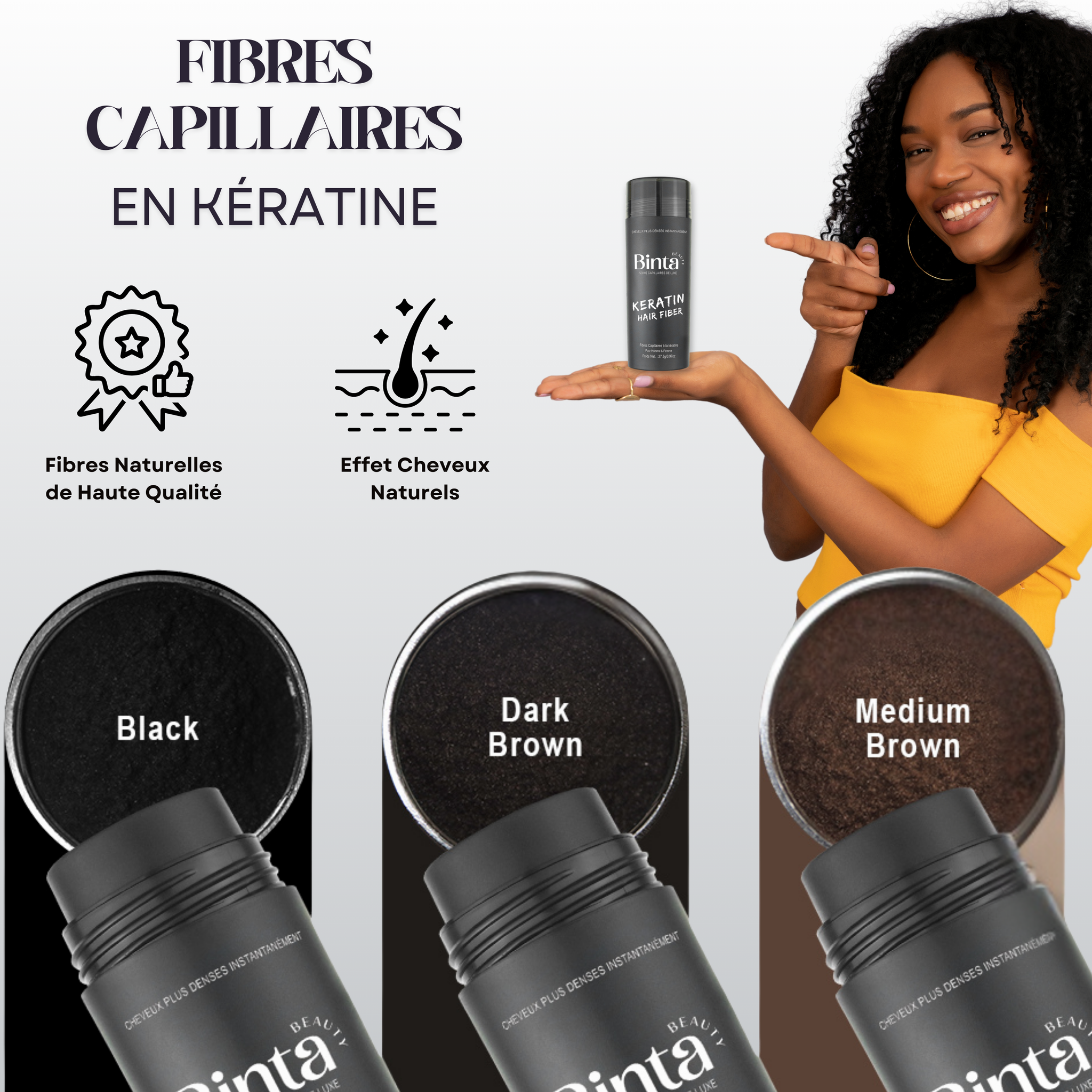 BintaBeauty Fibres Capillaires Densifiantes