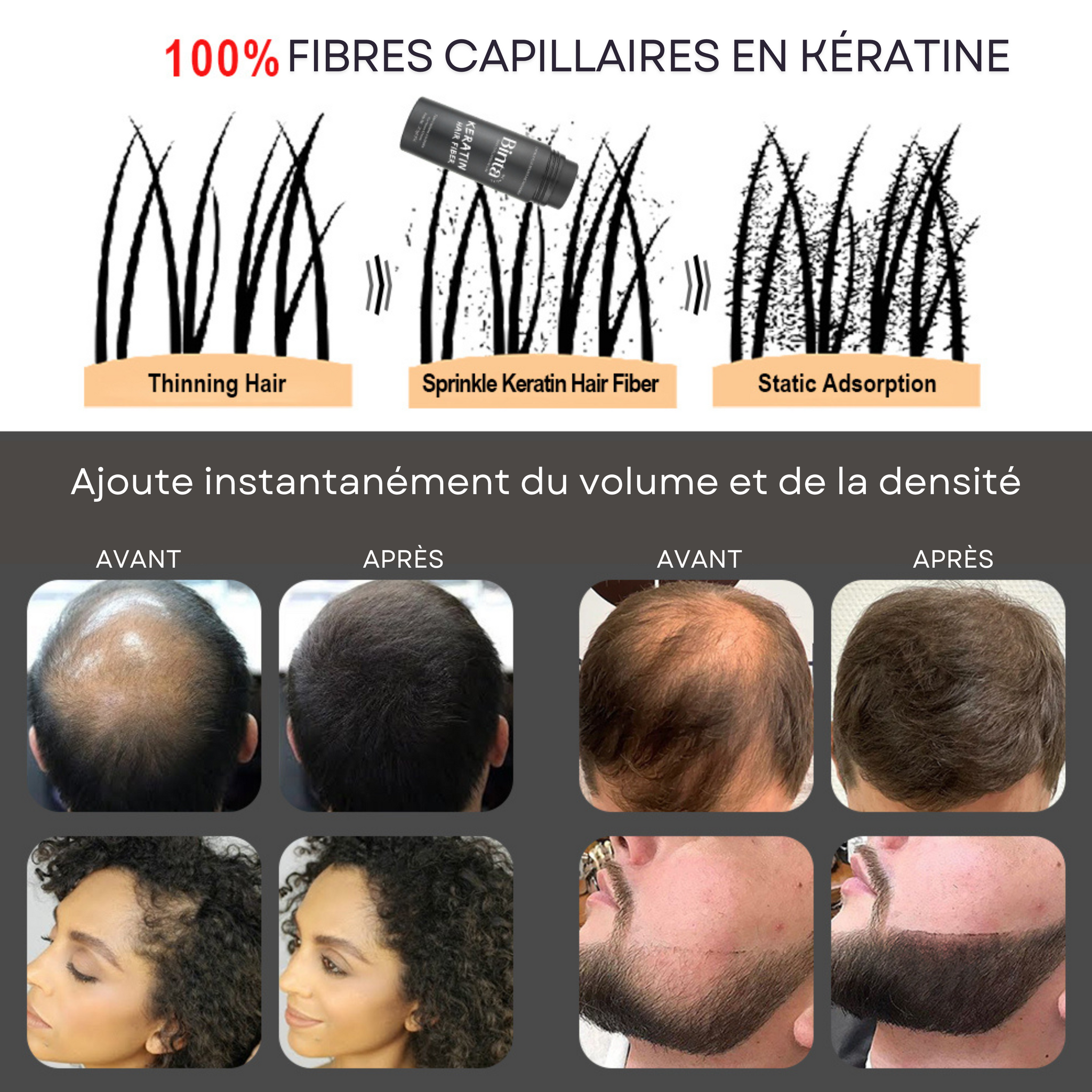 BintaBeauty Fibres Capillaires Densifiantes