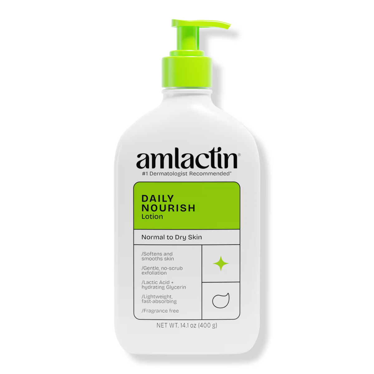 Amlactin Lait Hydratant Exfoliant Doux Quotidien 400g