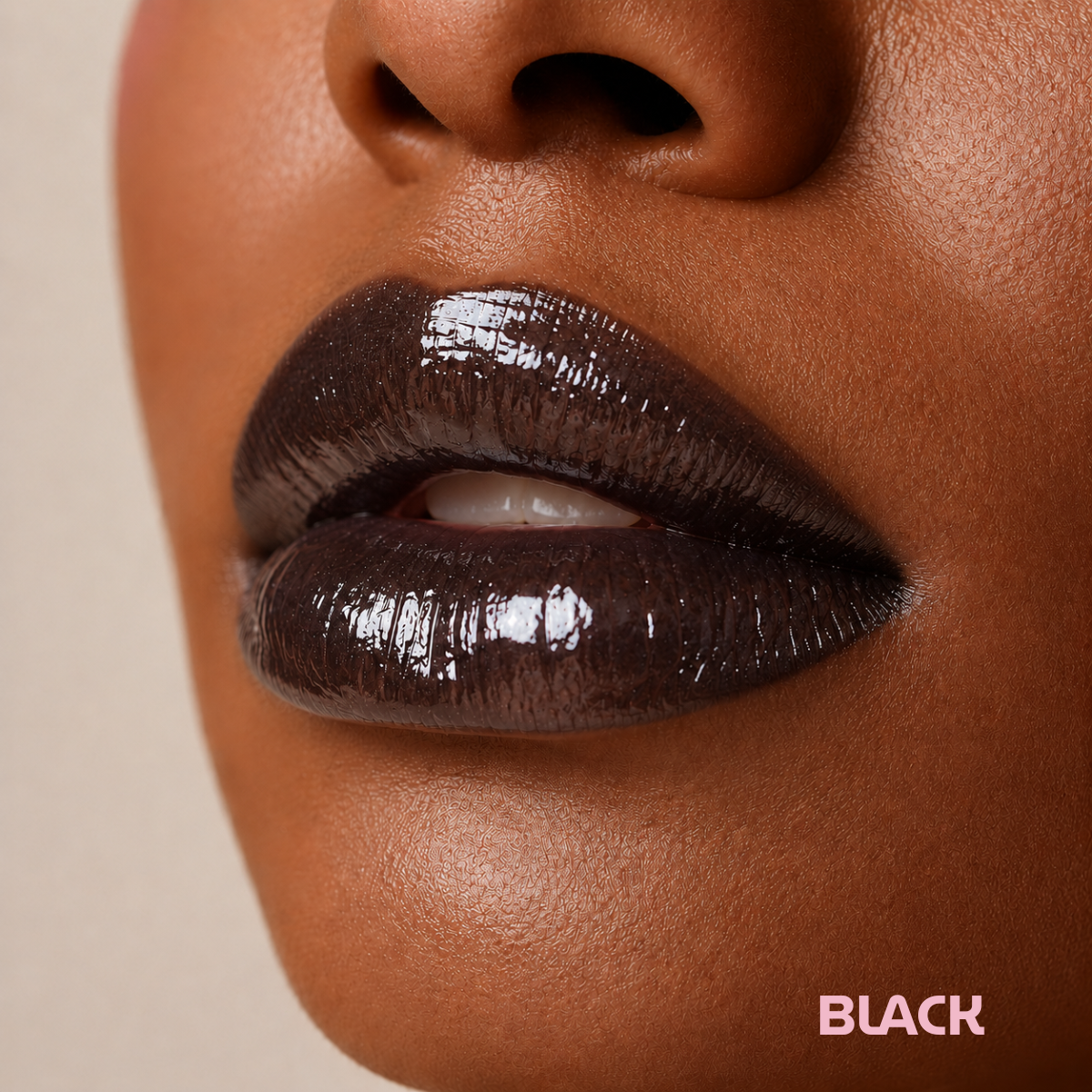BintaBeauty Gloss à Lèvres Hydratant – Brillance & Soin - BLACK