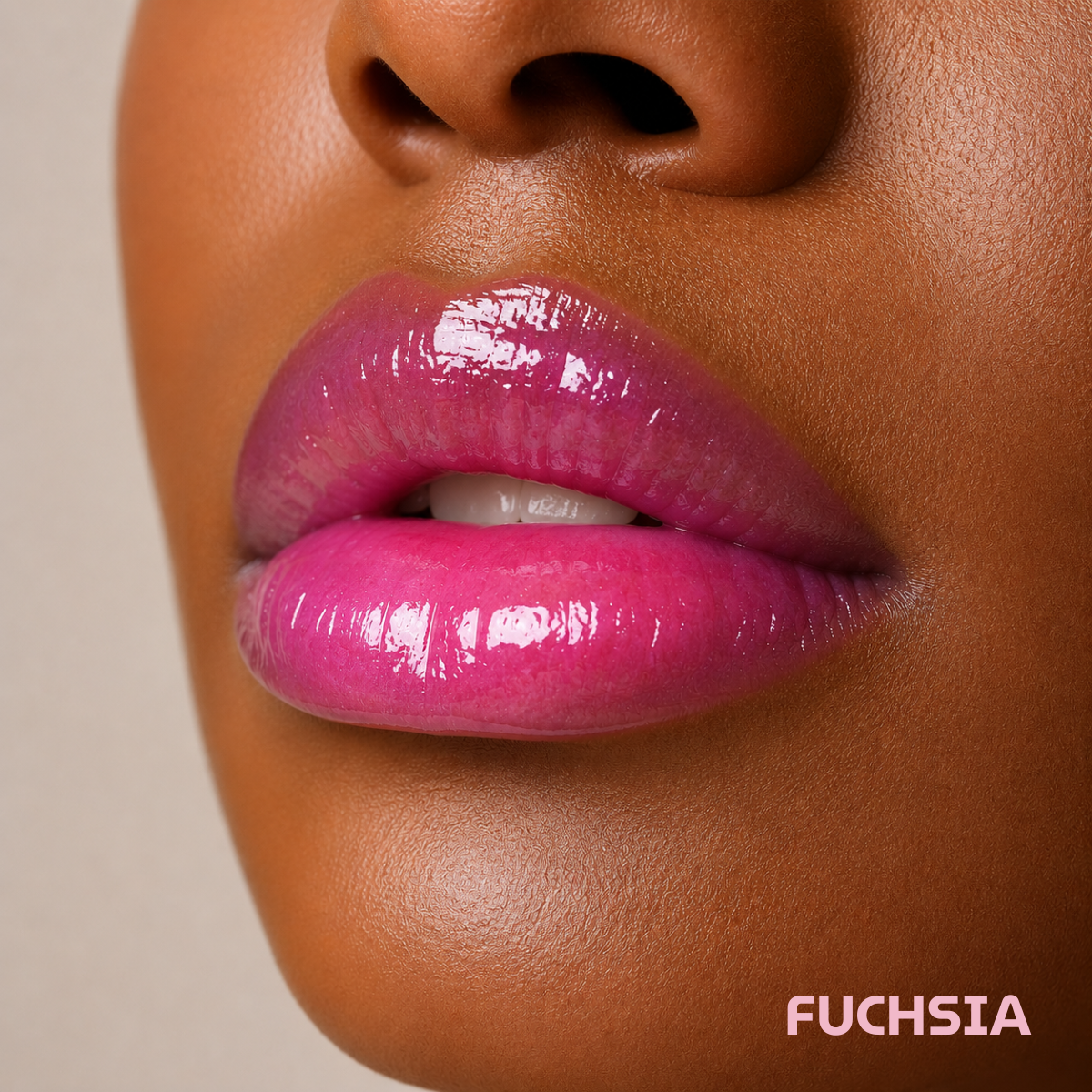 BintaBeauty Gloss à Lèvres Hydratant – Brillance & Soin - FUSHIA