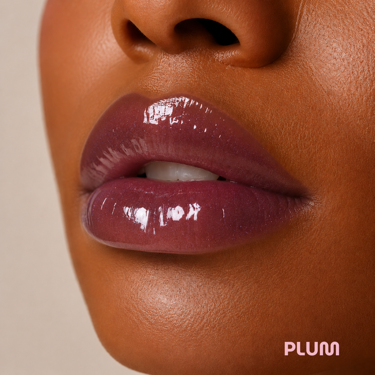 BintaBeauty Gloss à Lèvres Hydratant – Brillance & Soin - PLUM
