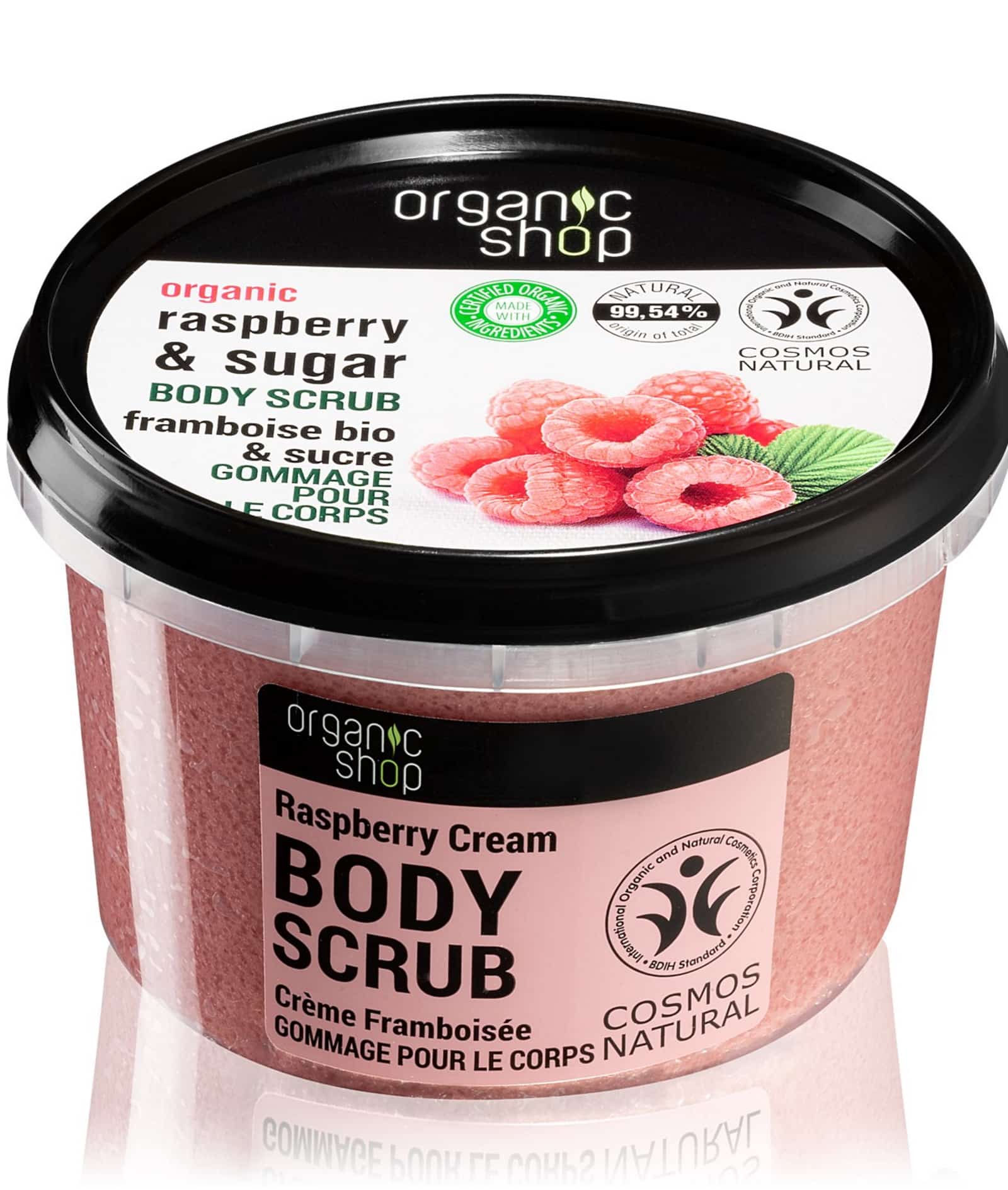 Organic Shop Body Scrub Raspberry & Sugar gommage doux corps