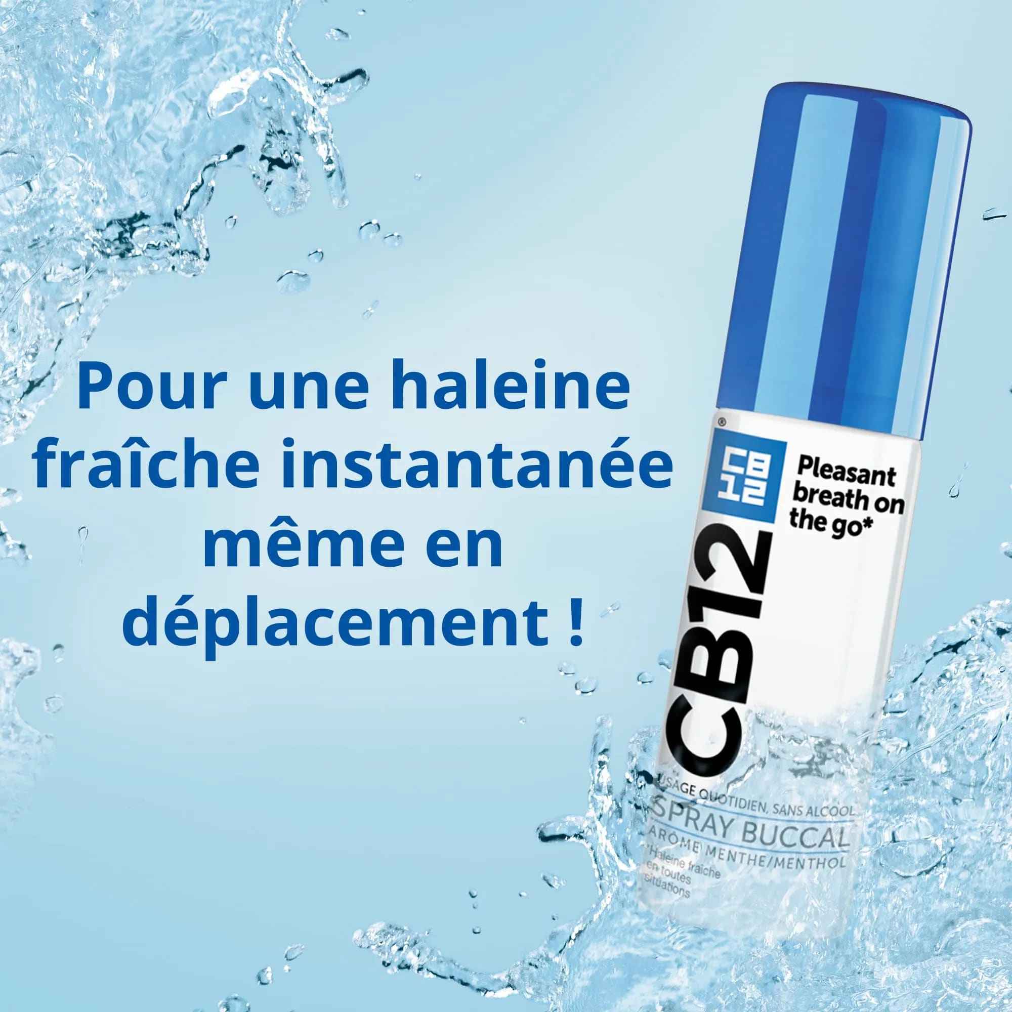 CB12 Spray Buccal Sans Alcool Menthe Fraîcheur Instantanée 15ml