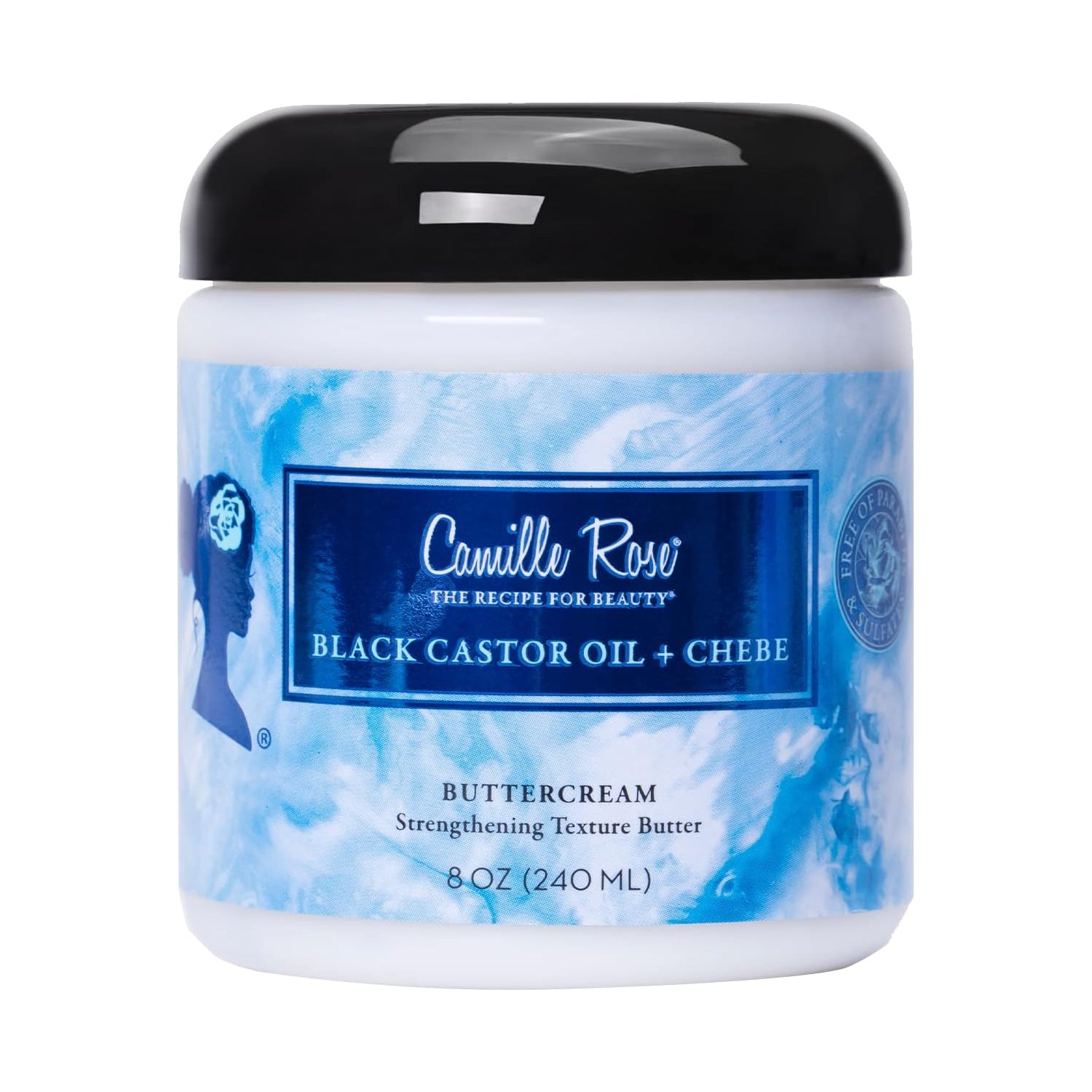 Camille Rose Black Castor Oil + Chebe Buttercream – Hydratation Riche & Croissance