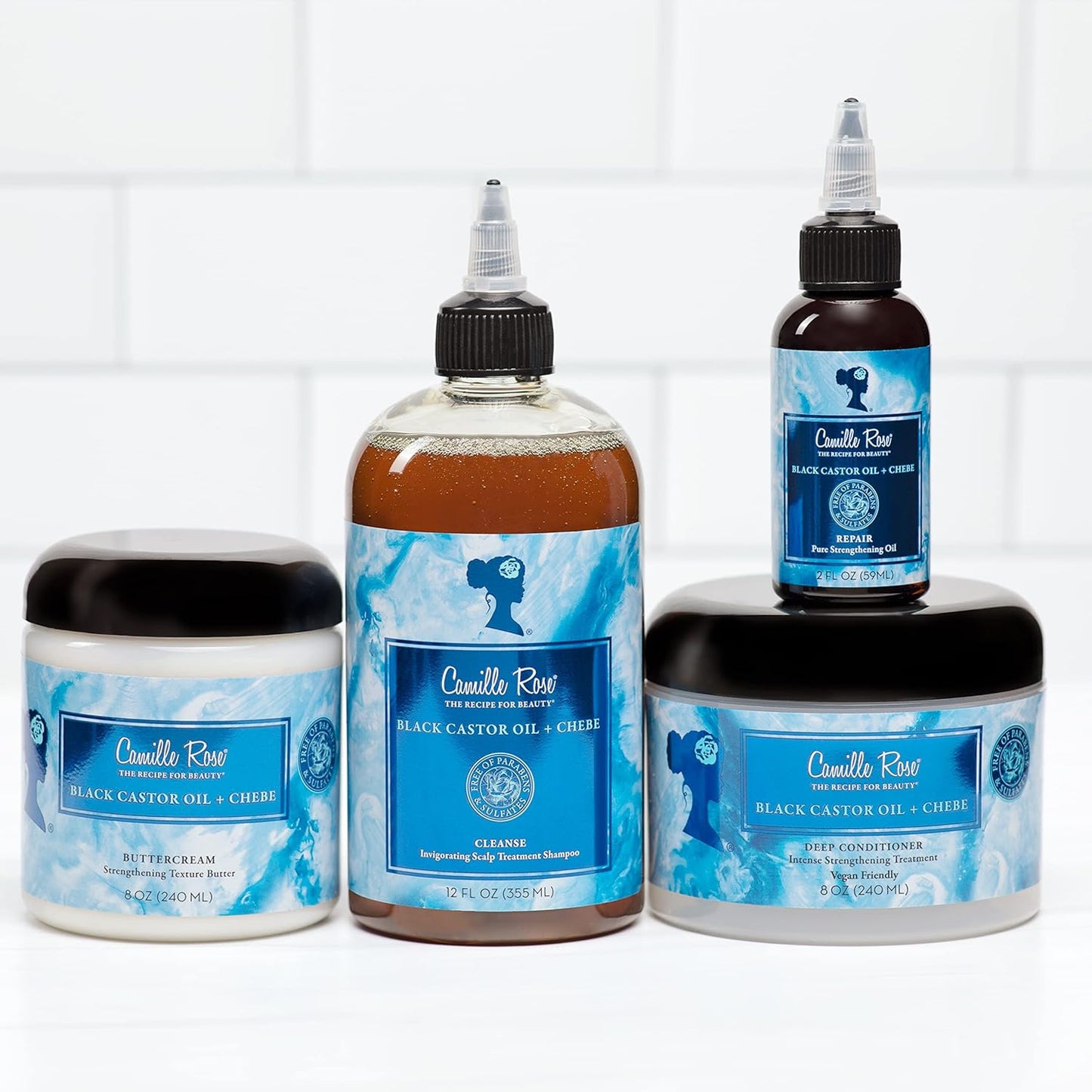 Camille Rose Black Castor Oil + Chebe Buttercream – Hydratation Riche & Croissance
