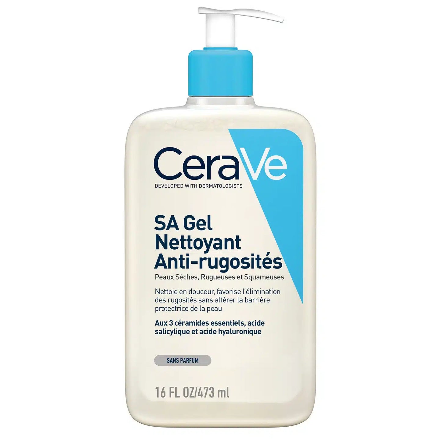 Cerave Gel Nettoyant Sa Anti-rugosités Peaux Sèches et Rugueuses 473ml