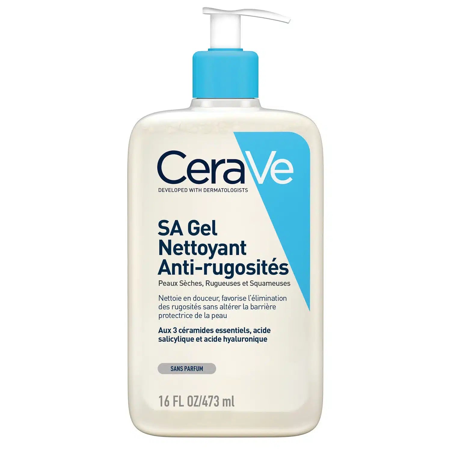 Cerave Gel Nettoyant Sa Anti-rugosités Peaux Sèches et Rugueuses 473ml