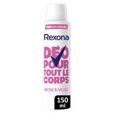 Déodorant Spray Femme pour Tout le Corps Anti-odeurs 72h Rose et Musc REXONA