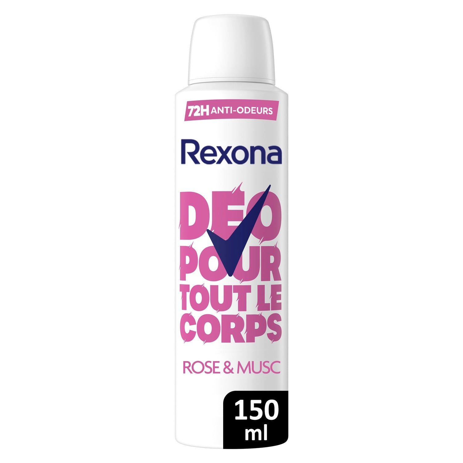 Déodorant Spray Femme pour Tout le Corps Anti-odeurs 72h Rose et Musc REXONA