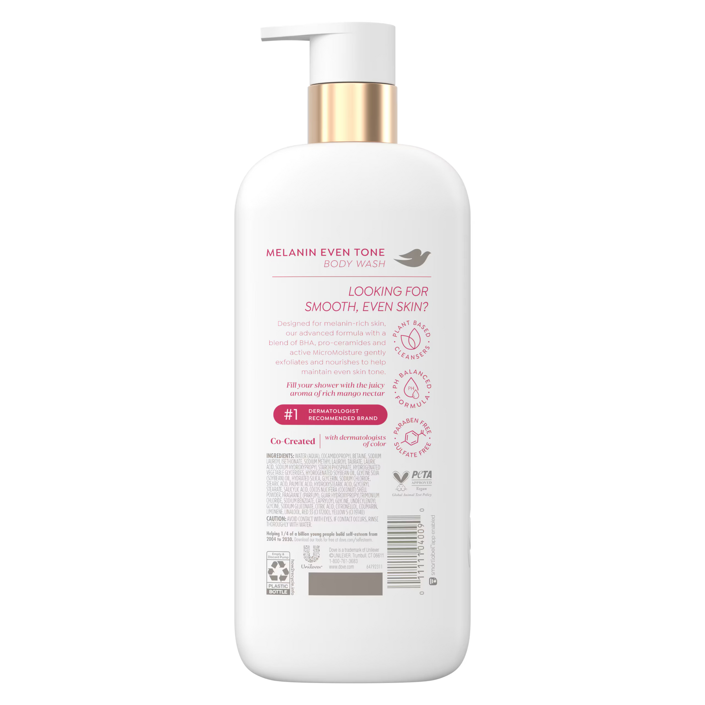 Dove Body Wash Melanin Even Tone – Exfoliation Douce & Peau Éclatante