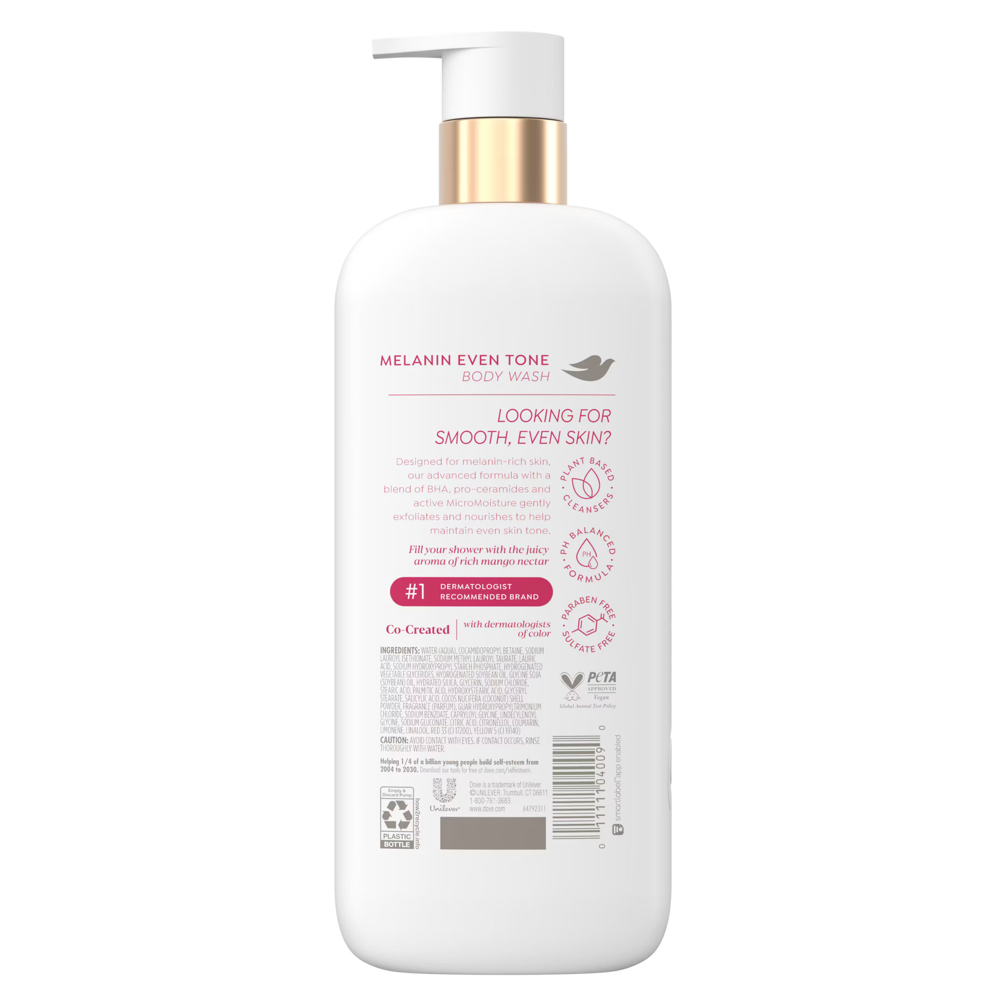 Dove Body Wash Melanin Even Tone – Exfoliation Douce & Peau Éclatante