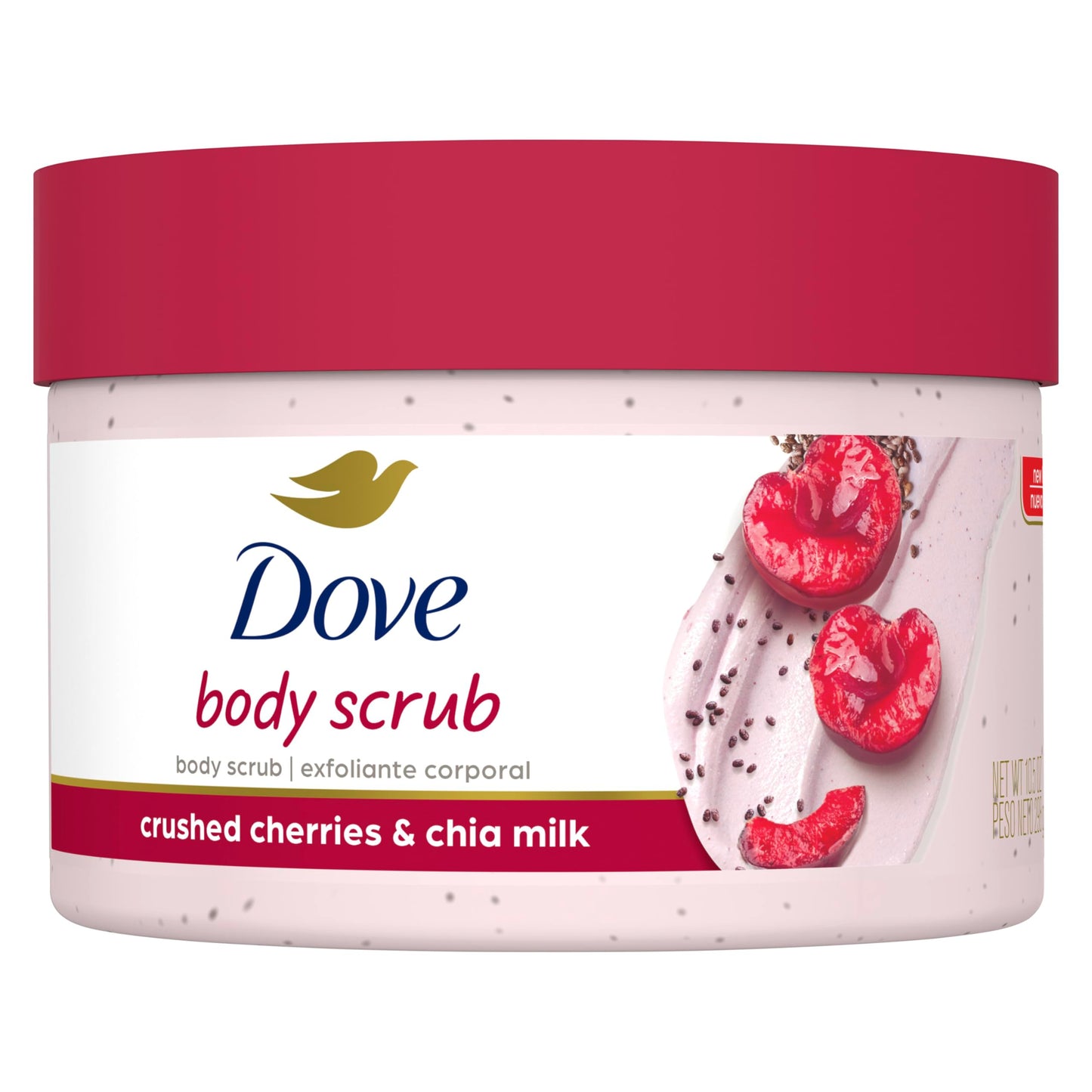 Dove Gommage exfoliant Corps Cerises écrasées et lait de chia