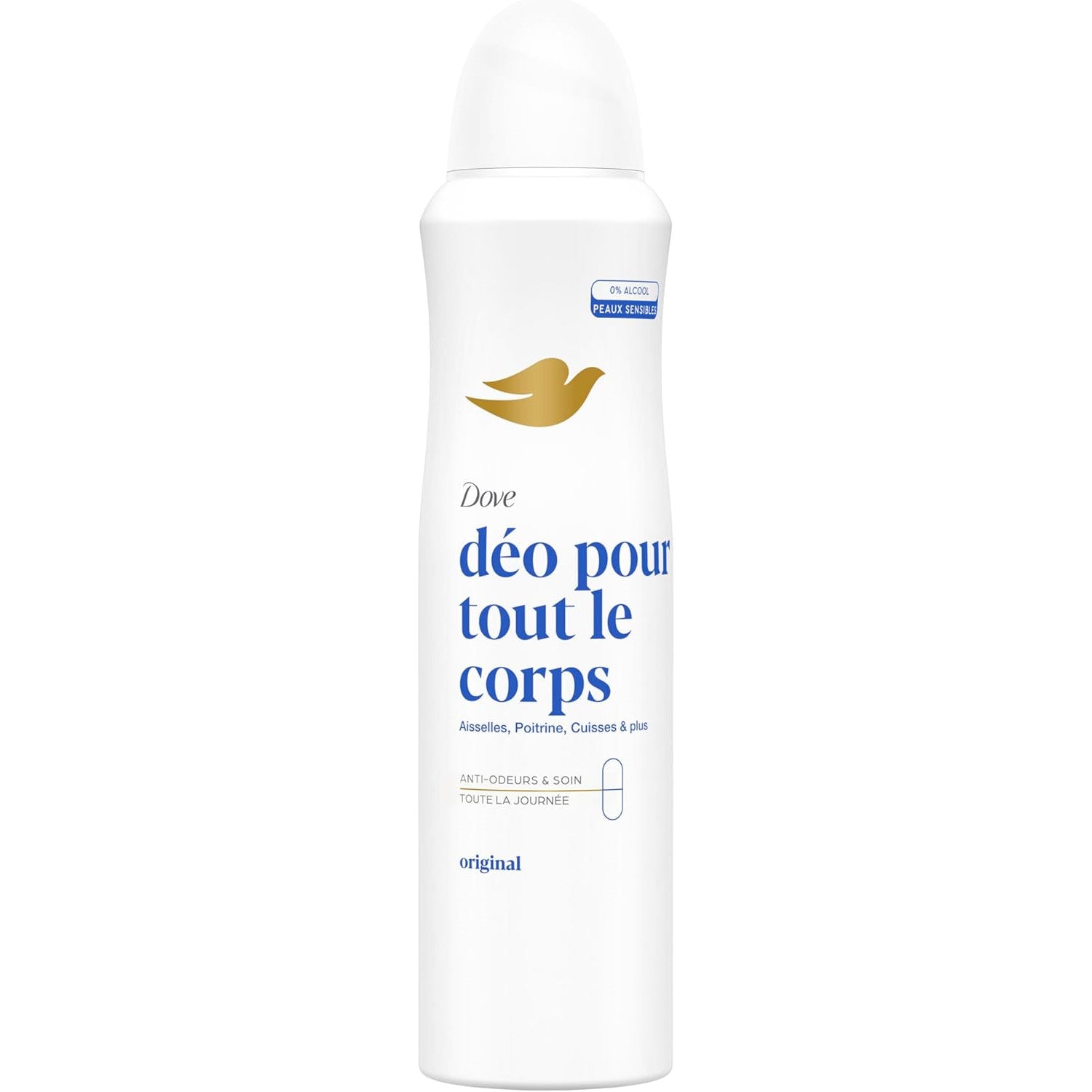 Dove Déodorant Corps Original Spray 72h 0% Alcool 150ml | BintaBeauty Sénégal

