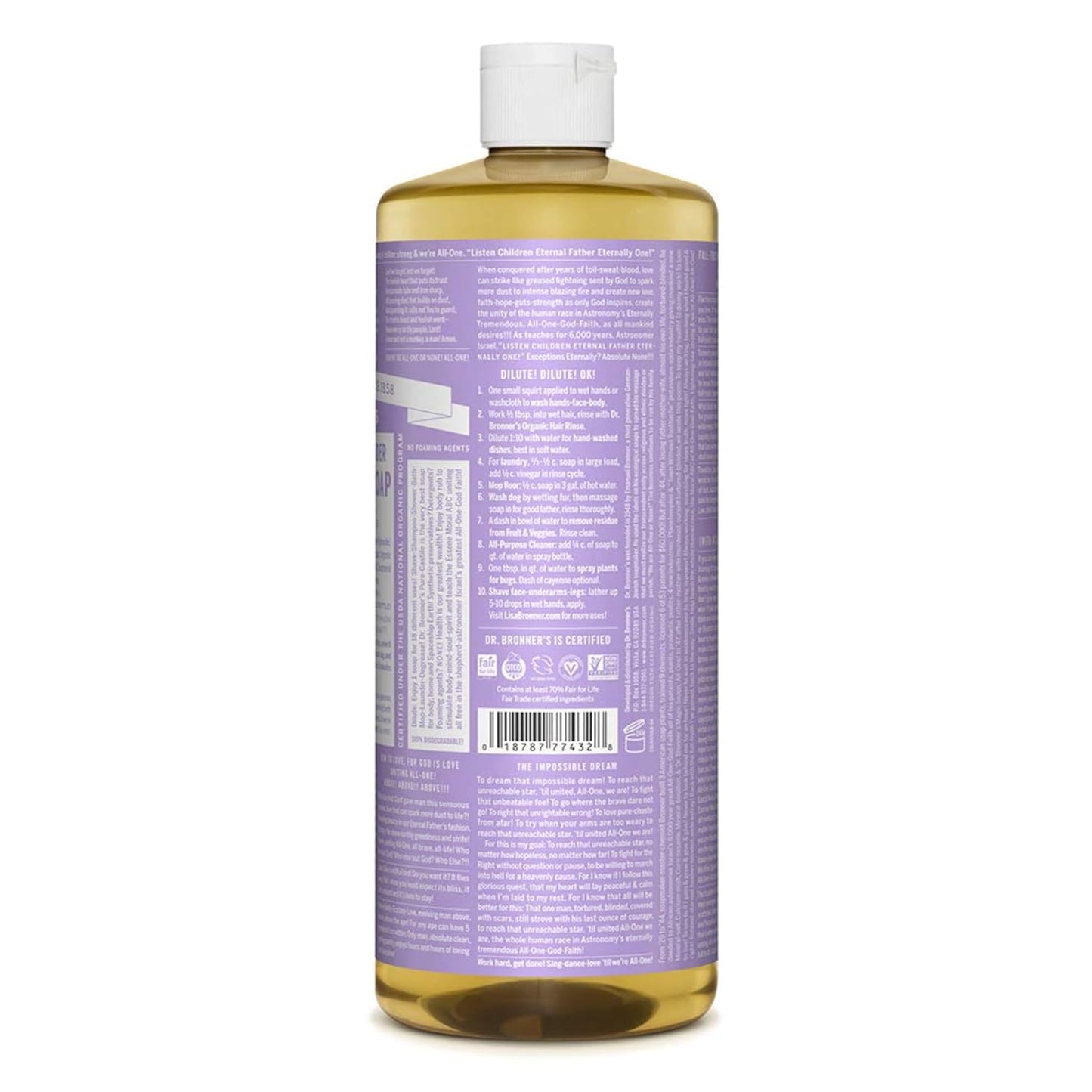 Dr. Bronner's Pure Castile Soap – Lavender 946ml