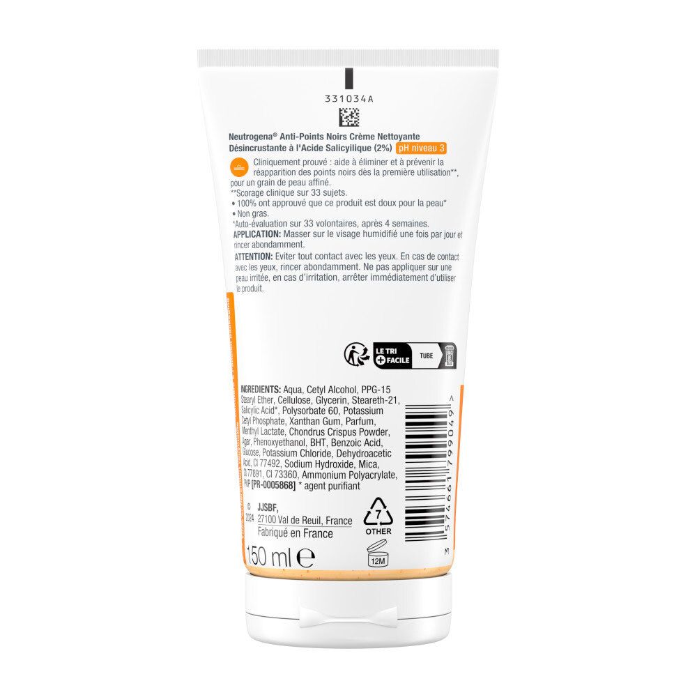 Neutrogena Anti-Points Noirs Crème Nettoyante Désincrustante
