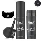 Fibres Capillaires Densifiantes – Résultat naturel et invisible - Kit 4 Pièces - noir