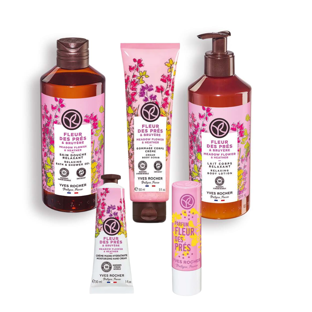 Yves Rocher Gamme Fleur des Prés & Bruyère x 5