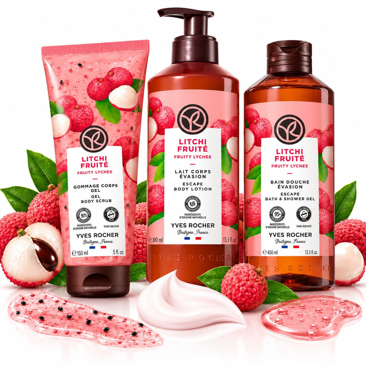 Yves Rocher Coffret Corps Litchi (Trio 3 Produits) | BintaBeauty