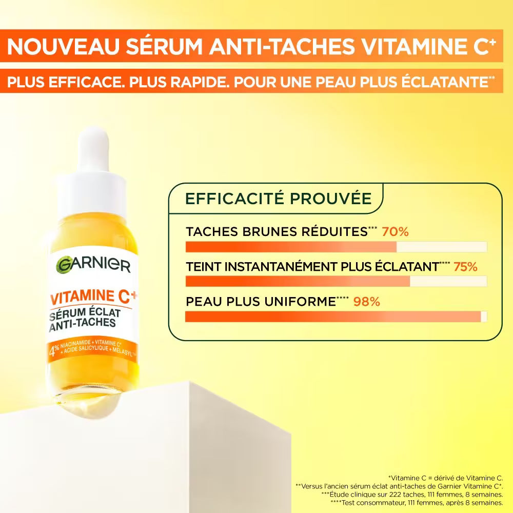 Garnier Sérum Éclat Anti-taches Vitamine C + Mélasyl