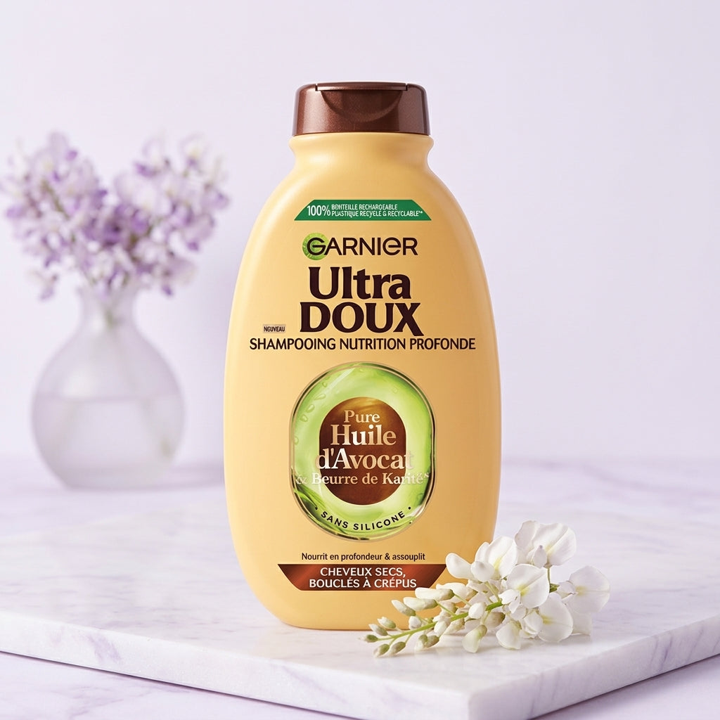 Garnier Ultra doux Shampooing à l'Huile d'Avocat et Beurre de Karité | BintaBeauty