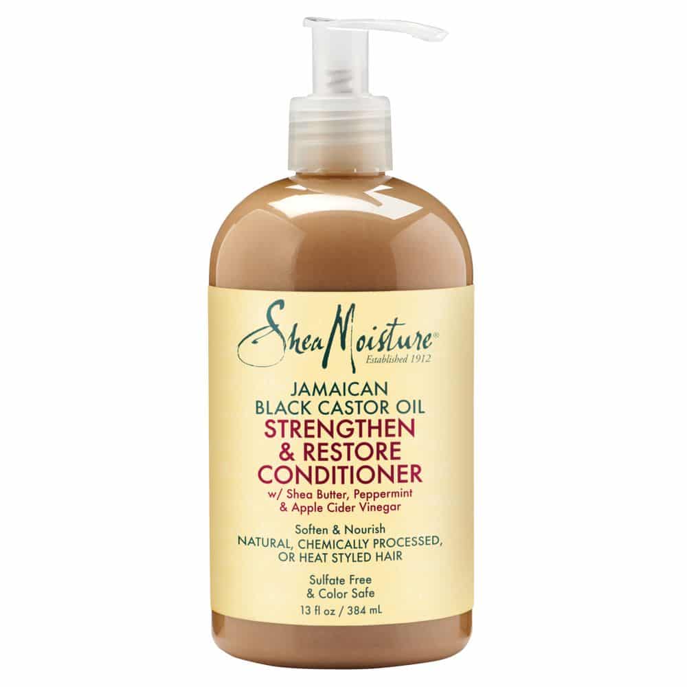 Shea Moisture JBCO Strengthen & Restore Après-Shampoing – Cheveux Abîmés Cassants | BintaBeauty