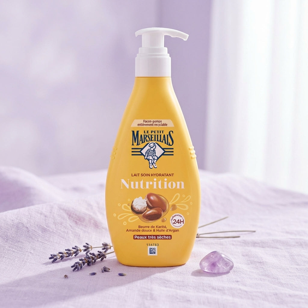 Le Petit Marseillais Lait Corps Nutrition Karité, Amande Douce & Argan 400ml | BintaBeauty