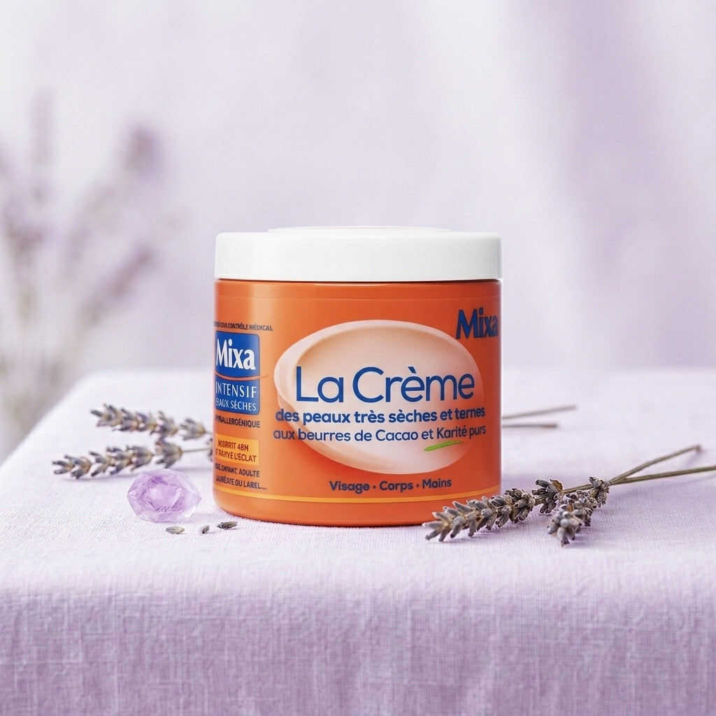 Mixa – Crème Hydratante Visage, Corps et Mains pour Peaux Très Sèches et Ternes | BintaBeauty