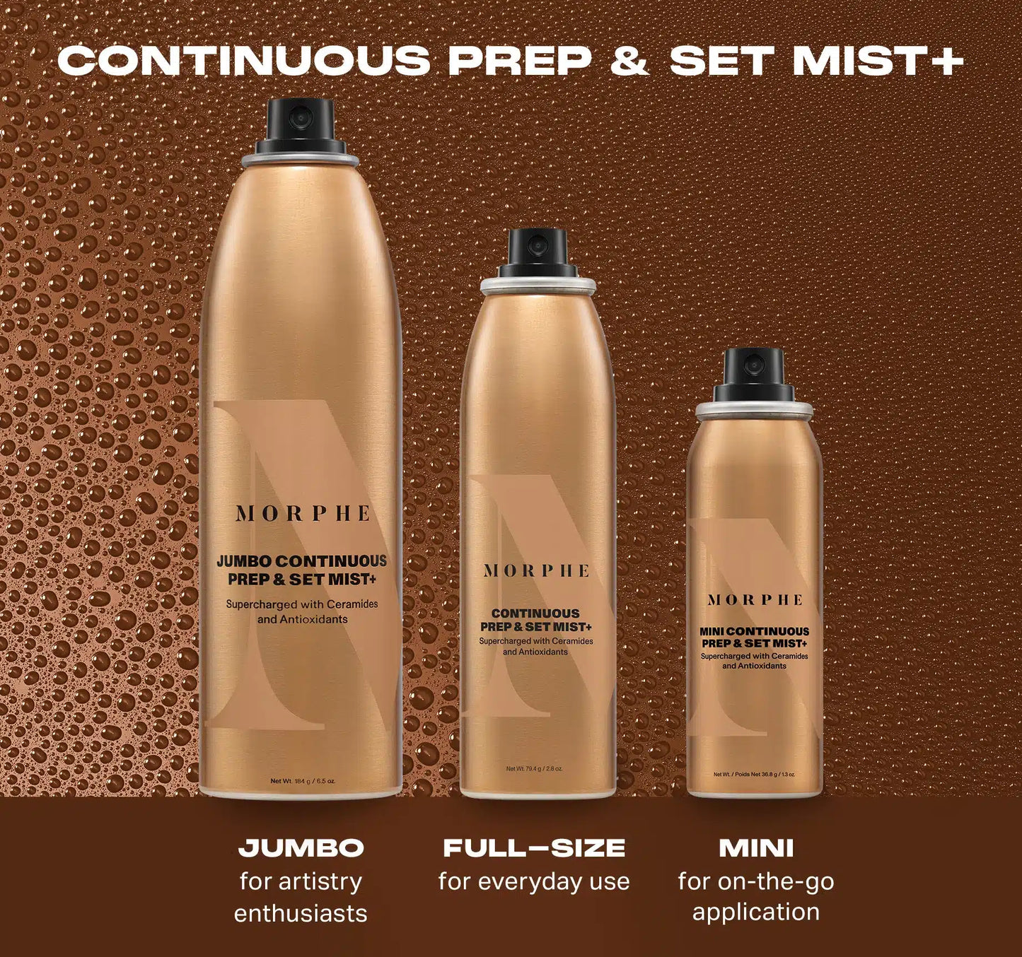 MORPHE Brume Fixateur Continuous Prep & Set Mist+