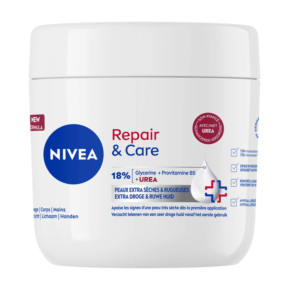 NIVEA Repair & Care 18% Glycérine & Urée 400ml | BintaBeauty