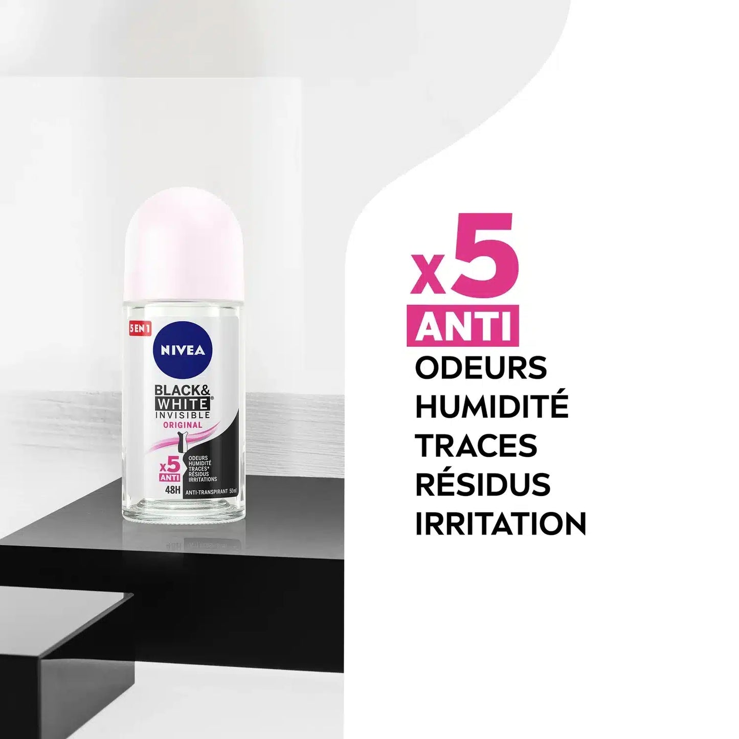 Nivea Déodorant bille Anti-transpirant Black&White Original