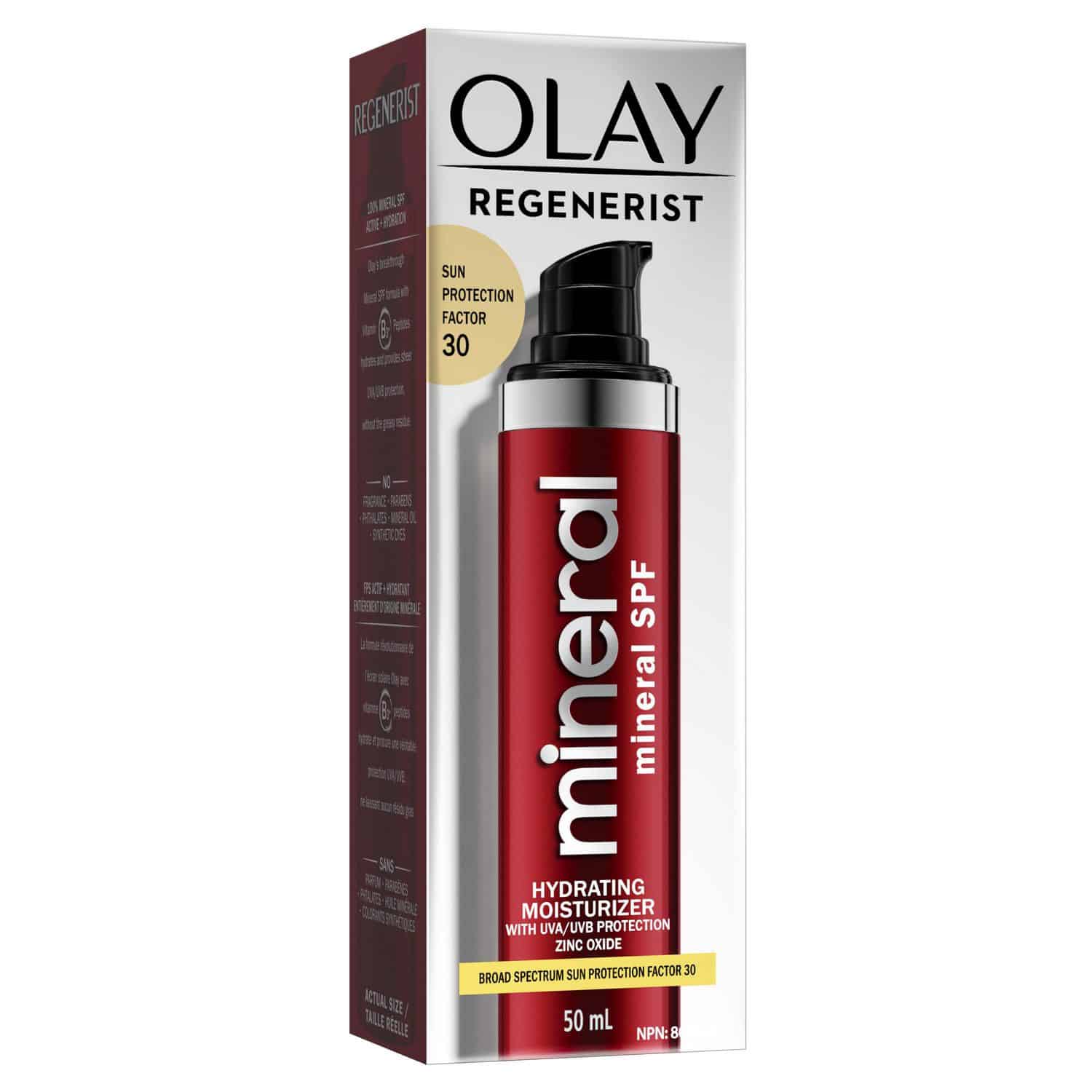 Olay Crème solaire hydratante minérale Regenerist SPF 30