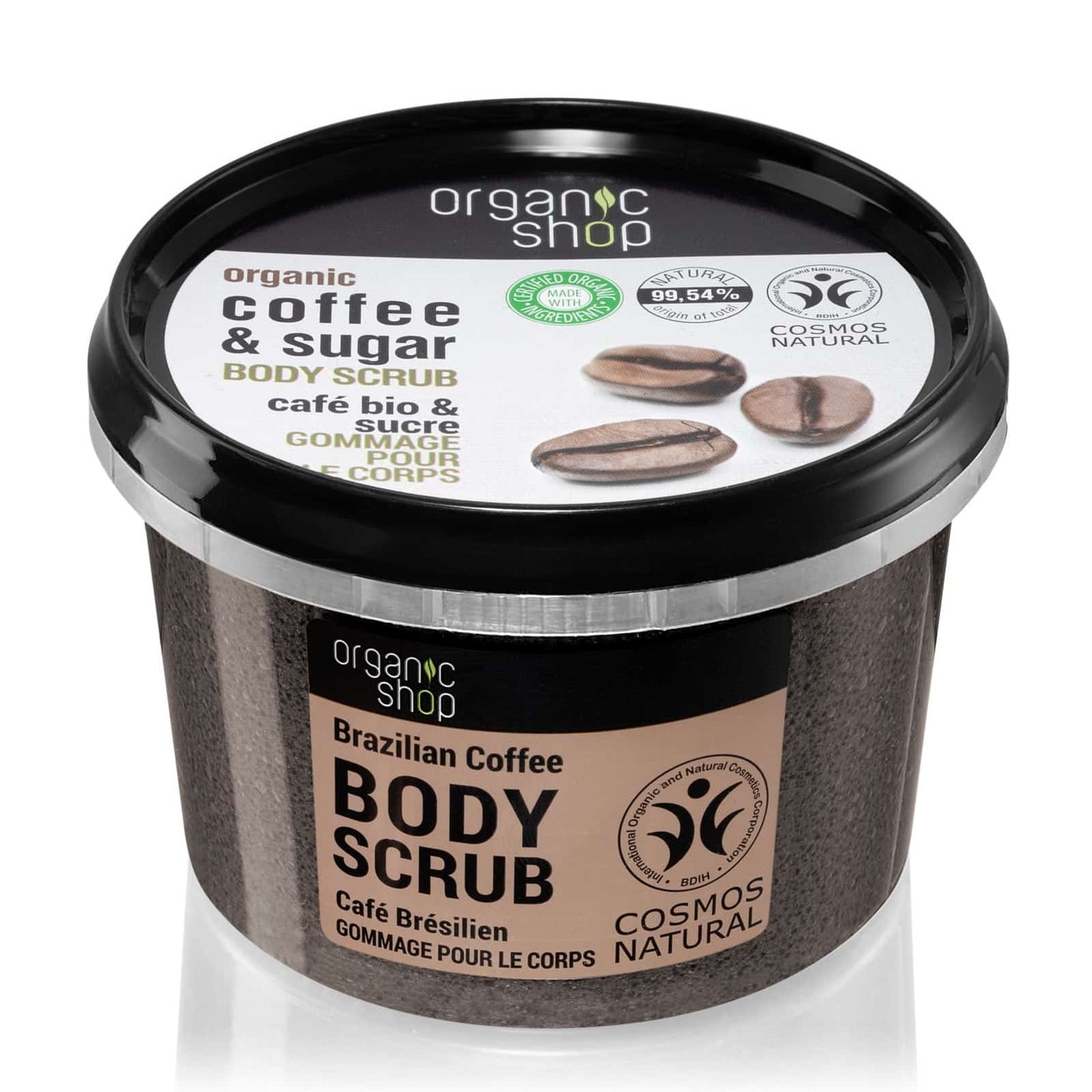 Organic Shop Organic Coffee & Sugar peeling corps au café