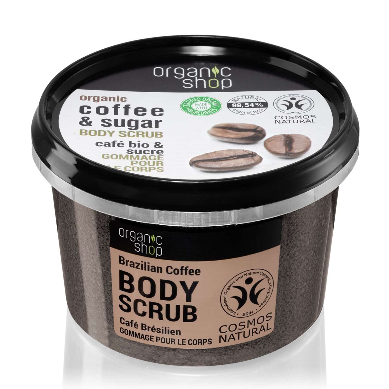 Organic Shop Organic Coffee & Sugar peeling corps au café