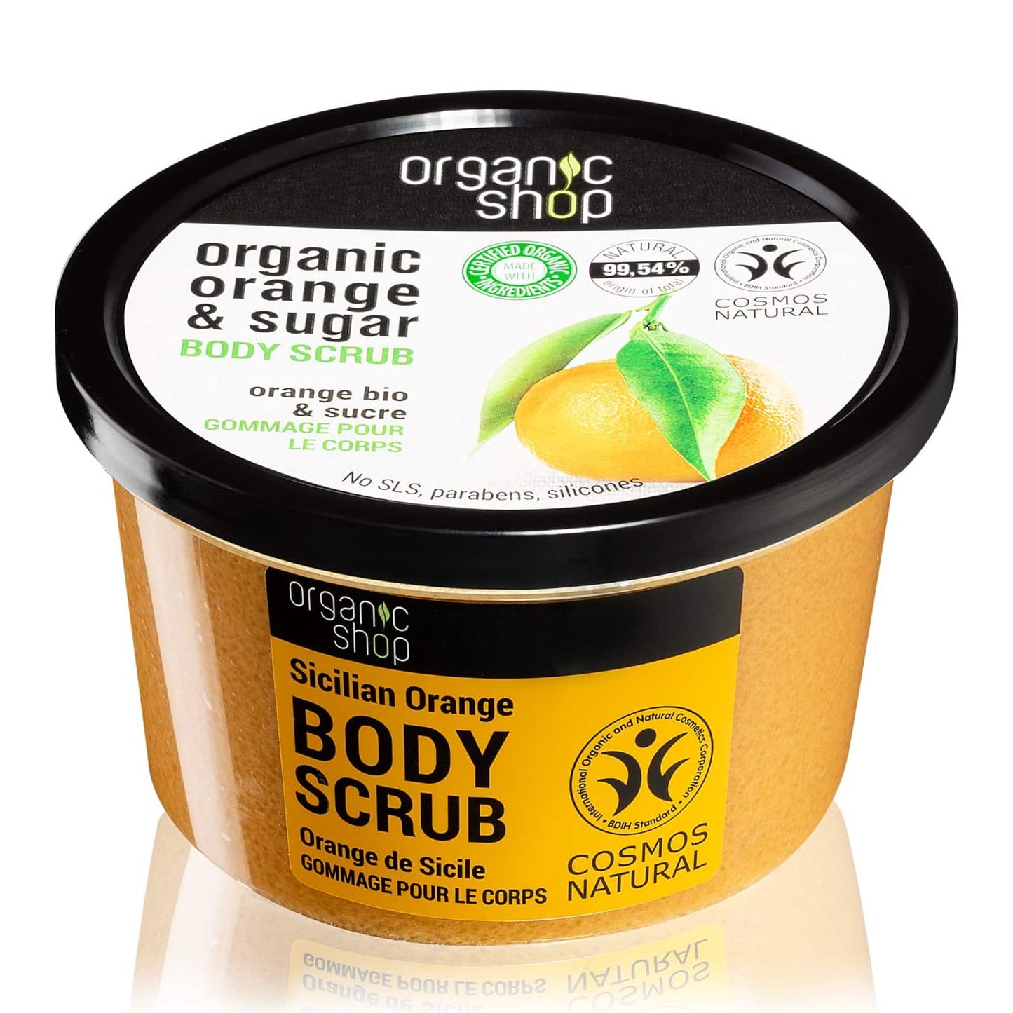 Organic Shop Body Scrub Orange &amp; Sugar peeling tonifiant corps