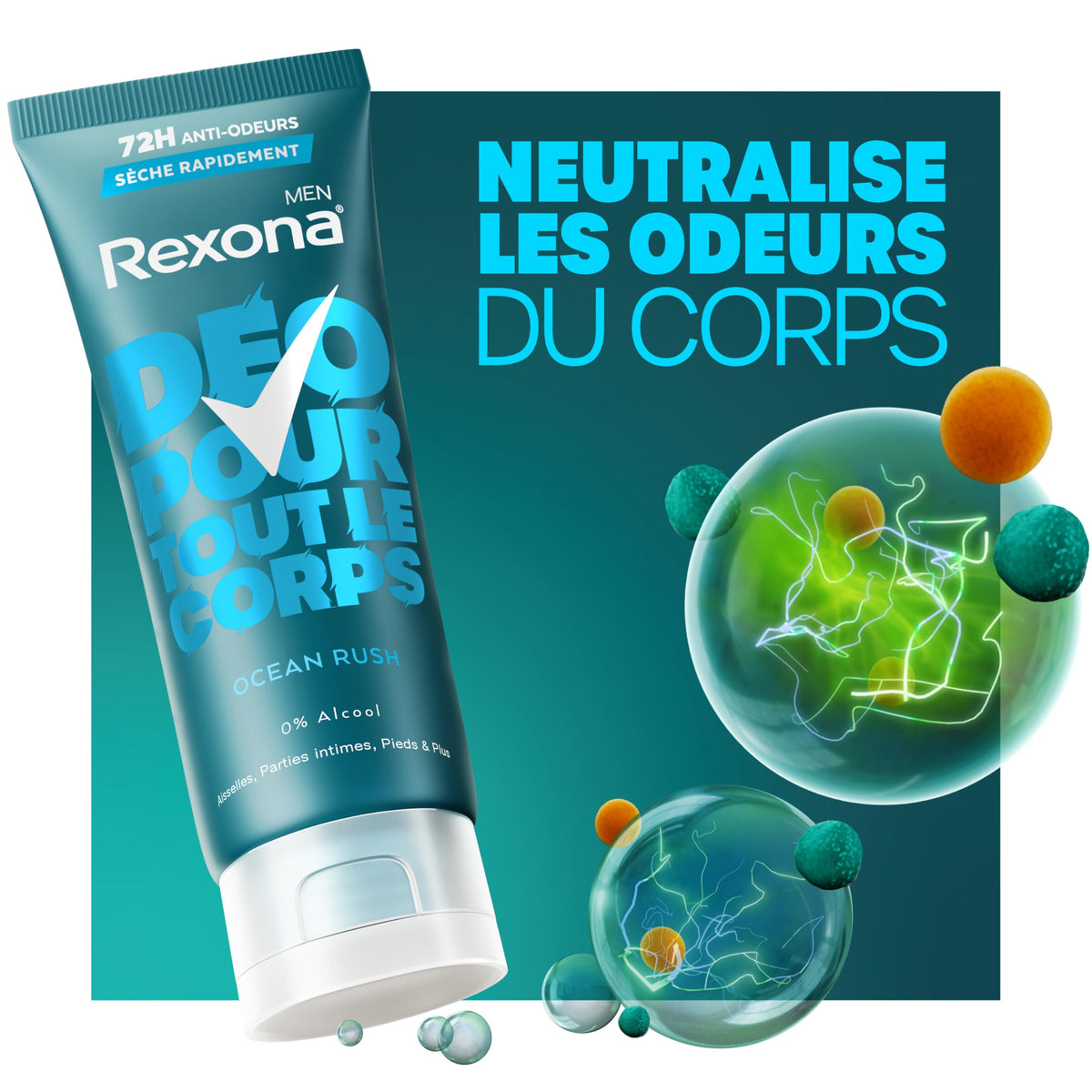 Rexona Ocean Rush Men Allover Body Deodorant Cream 75ml - BintaBeauty Senegal