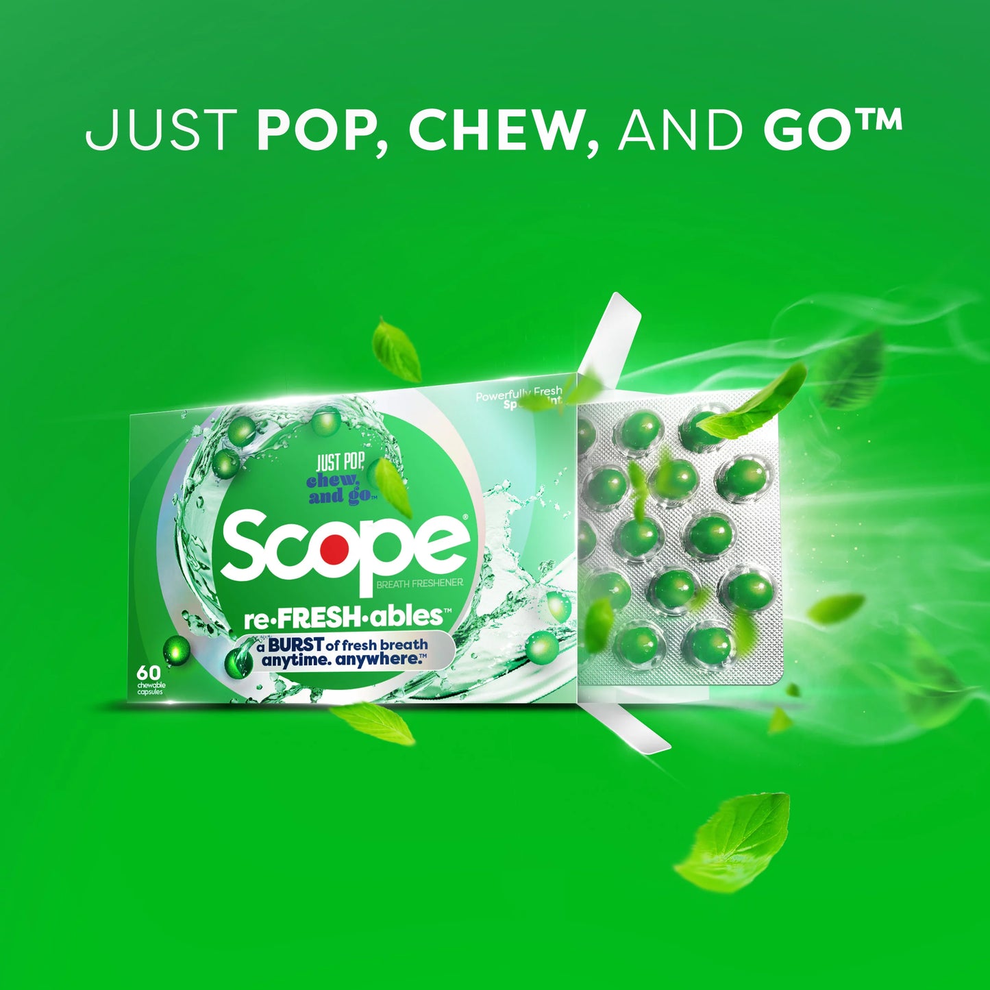 Crest Scope Refreshables Capsules à croquer haleine fraiche