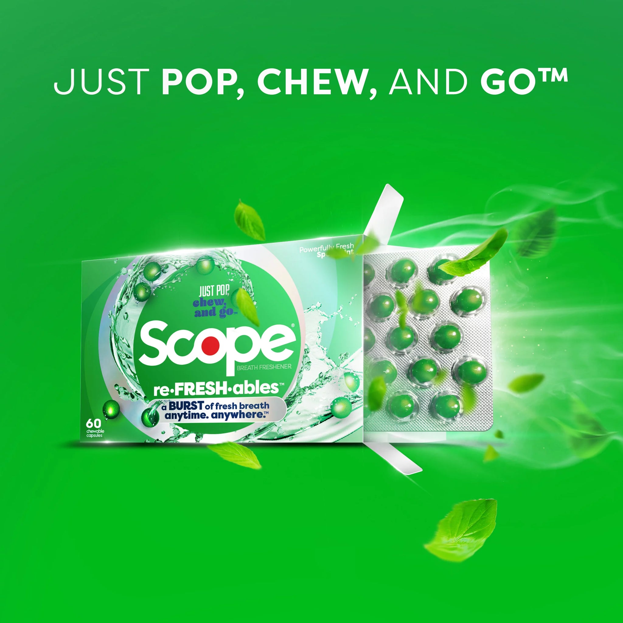 Crest Scope Refreshables Capsules à croquer haleine fraiche