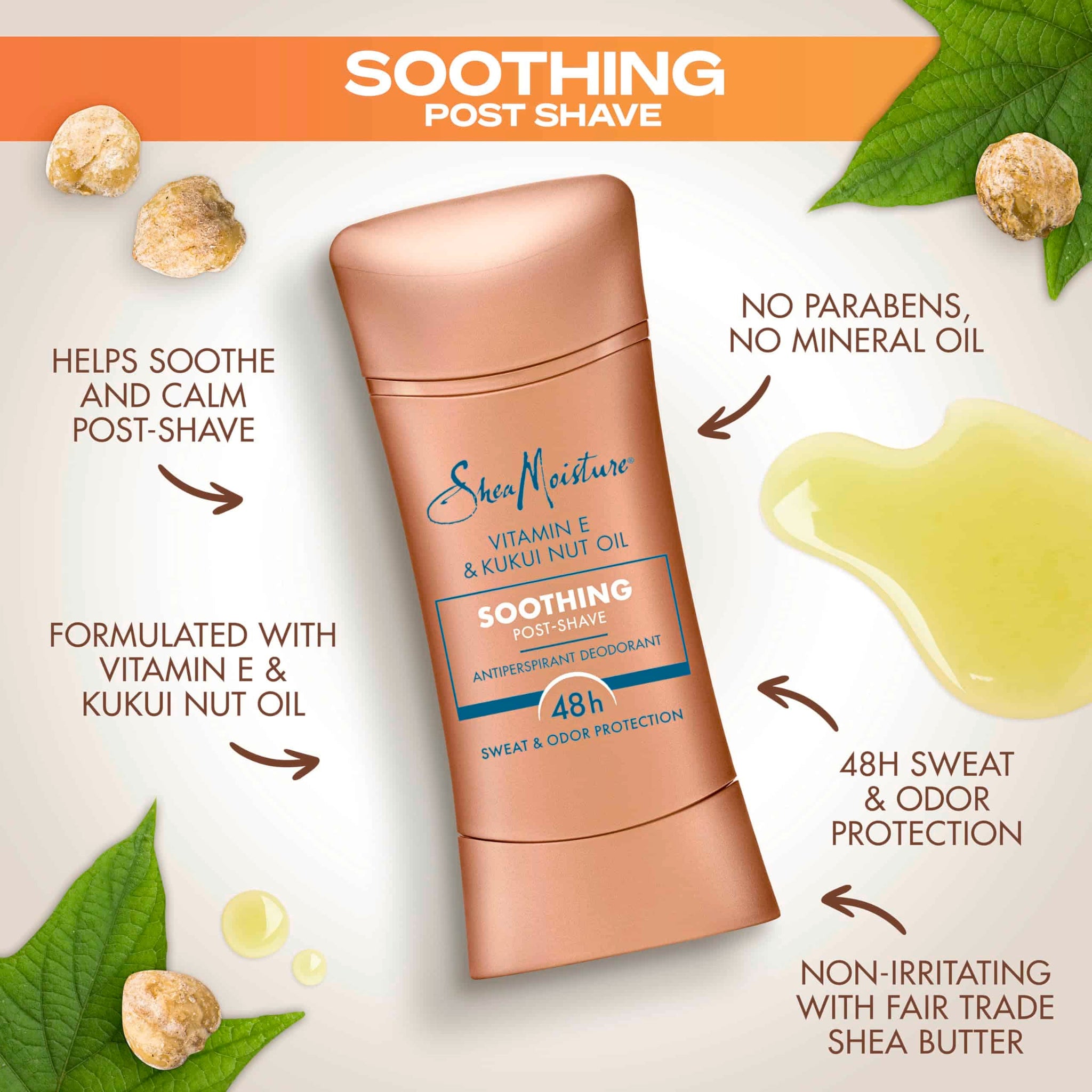 SheaMoisture Déodorant Anti-transpirant Vitamin E & Kukui Nut Oil