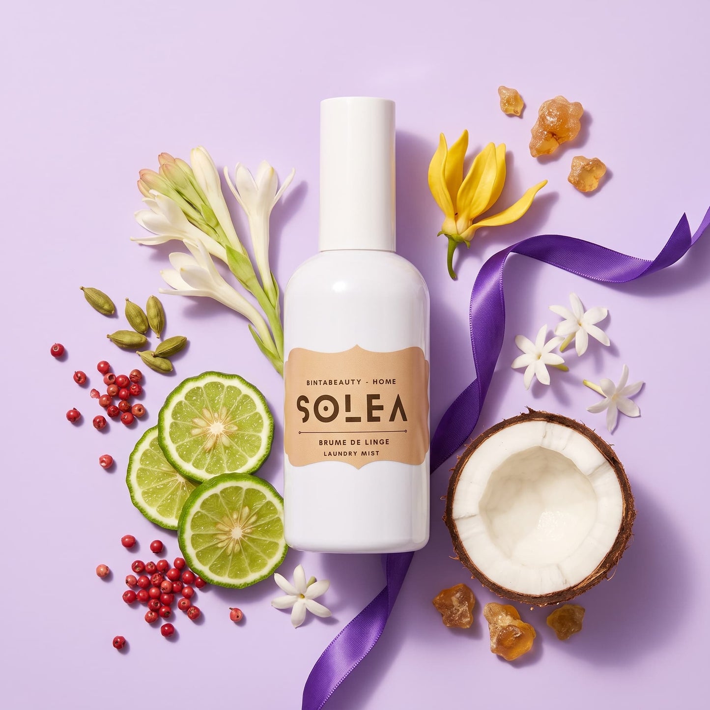 Solea – Brume de Linge Florale et Ambrée | Binta Beauty Home
