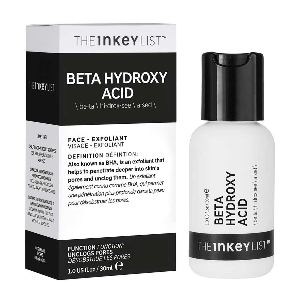 The INKEY List Beta Hydroxy Acid (Acide Salicylique) 30ml