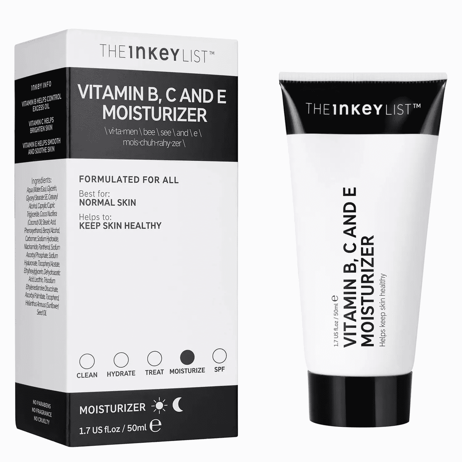 The INKEY List Vitamin B, C And E Moisturizer 50ml