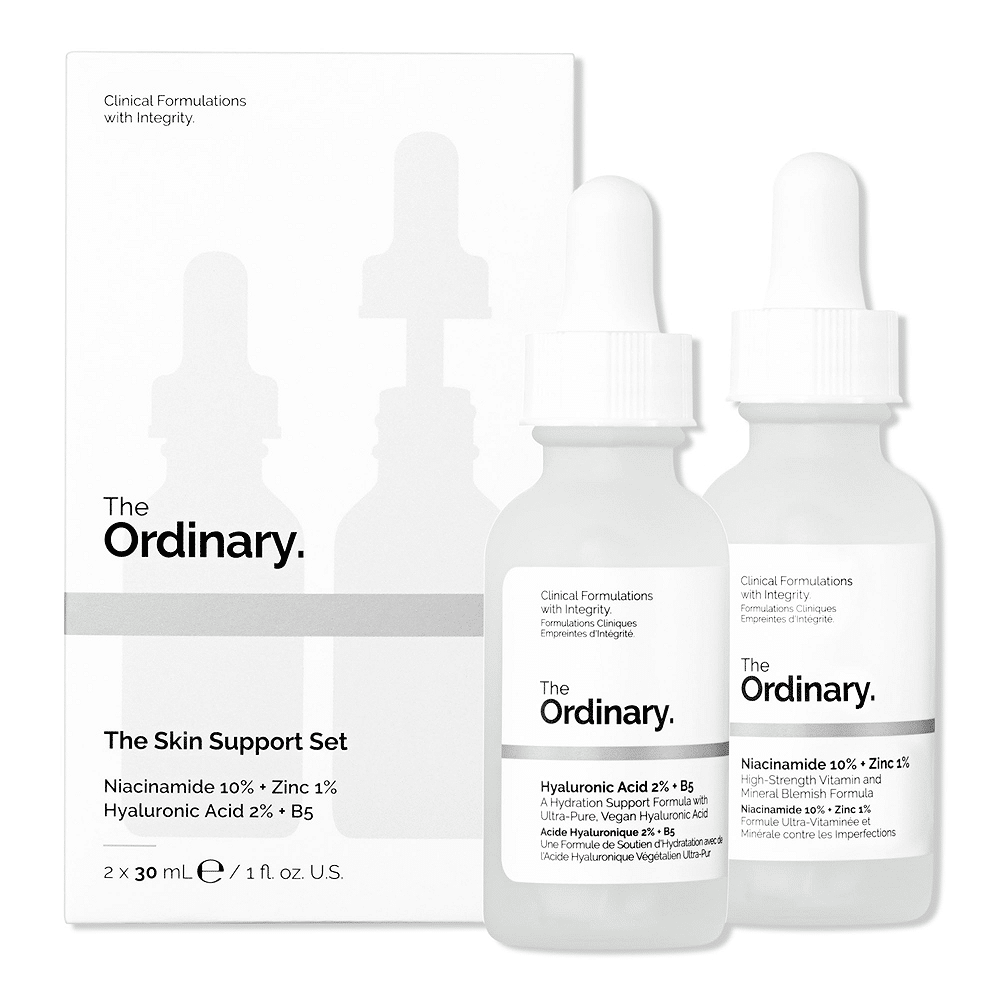 The Ordinary The Skin Support Set Niacinamide & acide Hyaluronique