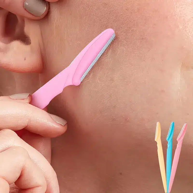 Rasoirs Sourcils & Dermaplaning x3 – Épilation Visage | BintaBeauty