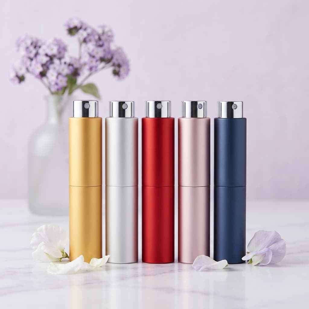 Vaporisateur Parfum Voyage en Verre avec Diffuseur Aluminium