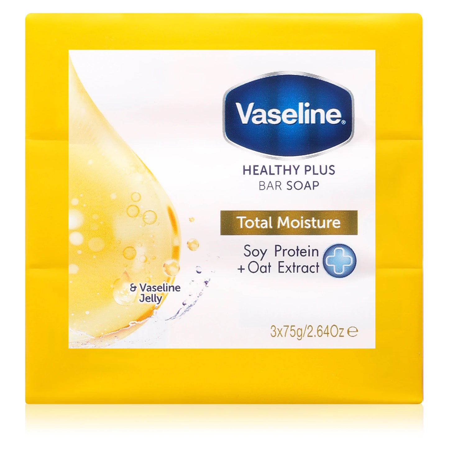Vaseline Total Moisture Bar Soap – Pack de 3 x 75 g