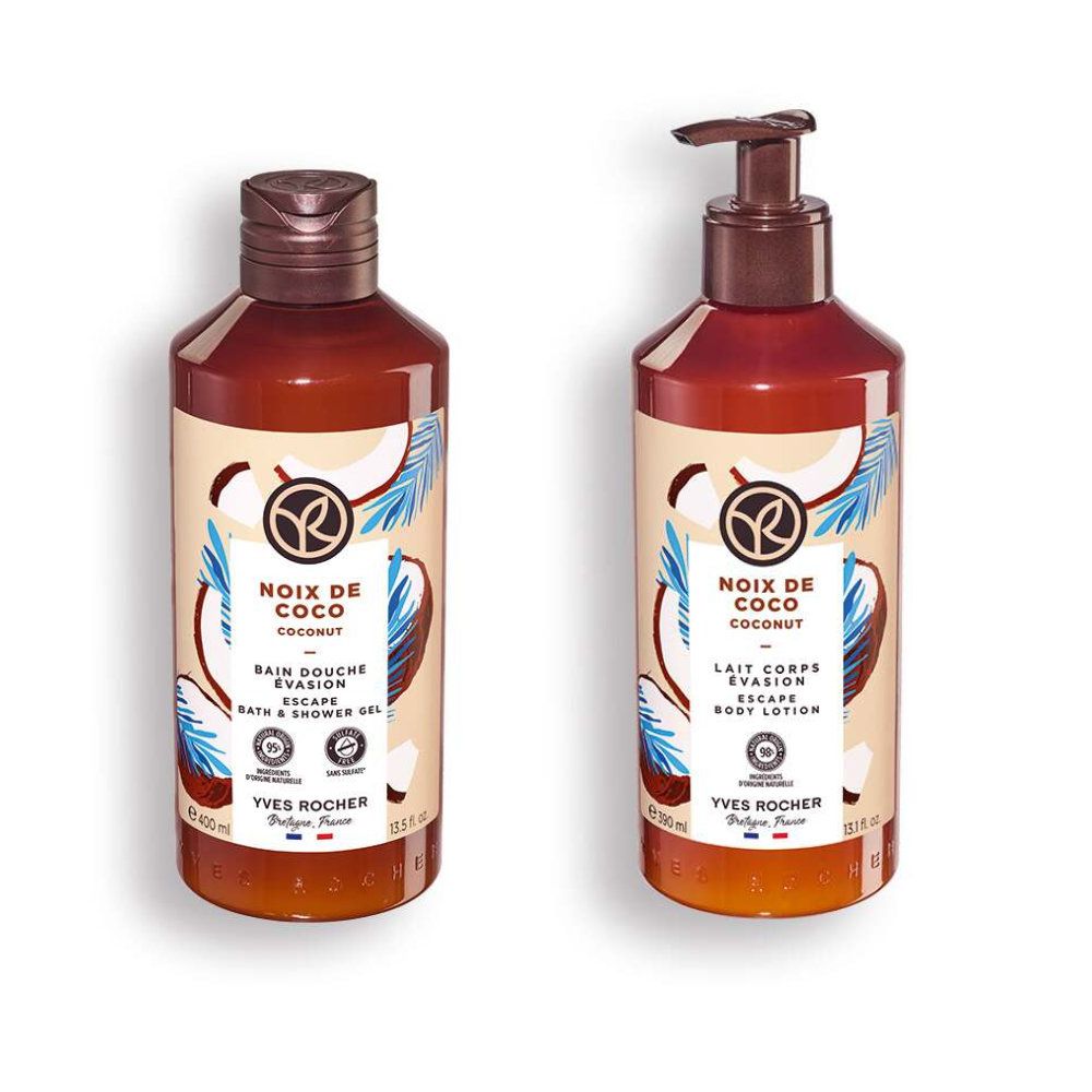 Yves Rocher Duo Noix de Coco - Bain Douche + Lait de corps | BintaBeauty