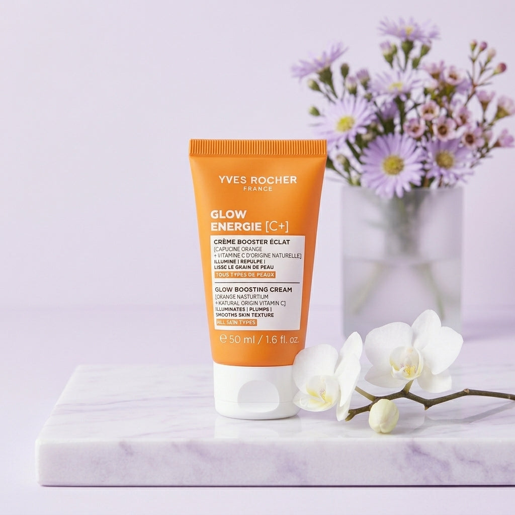 Yves Rocher Crème Booster Éclat Glow Energie – Tube 50 ml