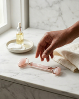 Rouleau de Massage Facial Pierre de Jade – Anti-âge & Éclat | BintaBeauty